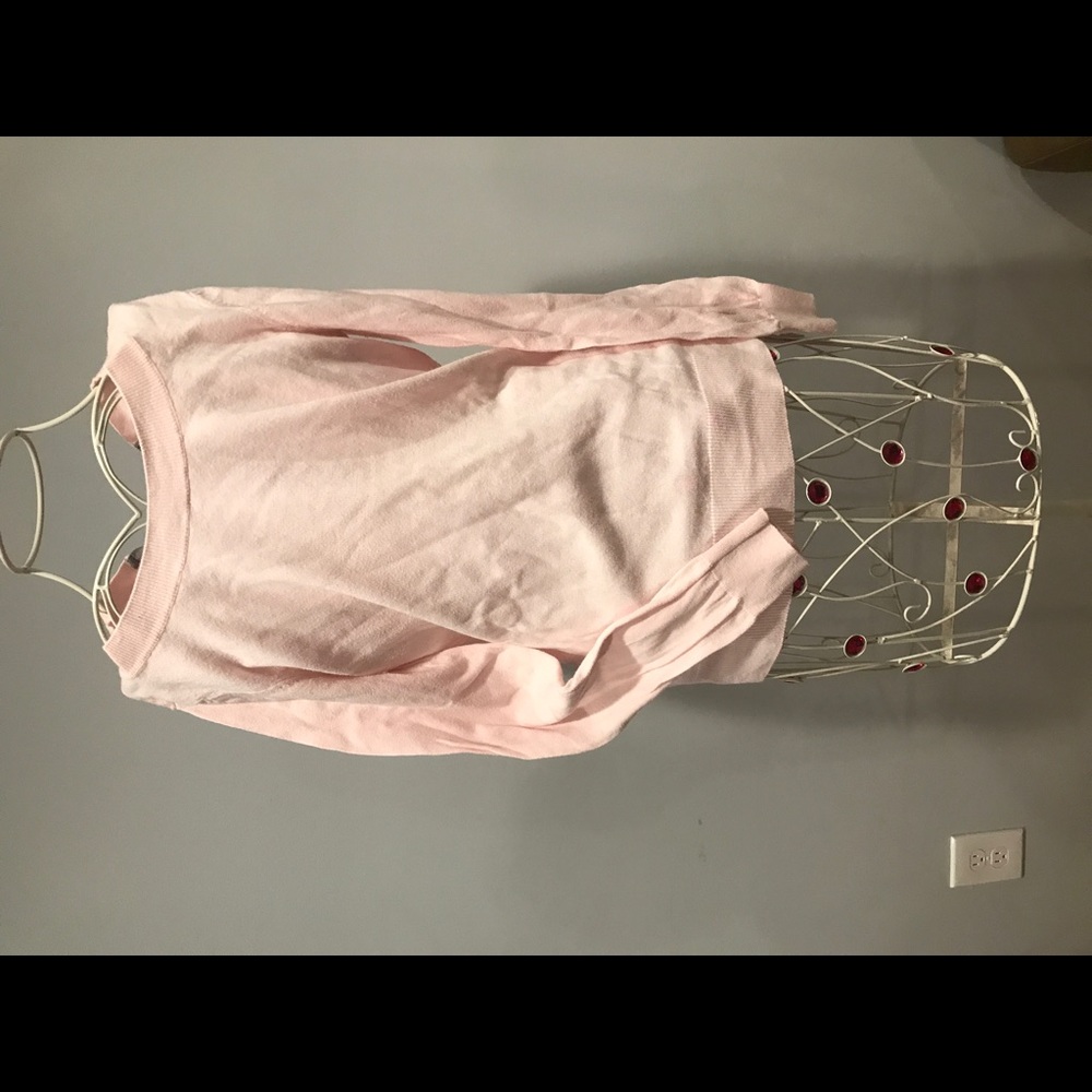 Loft pink sweater with tie back